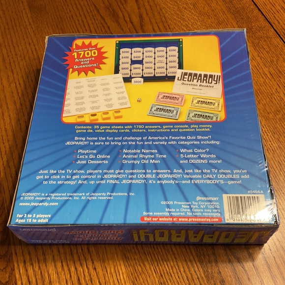 Vintage 2005 Pressman Jeopardy! America's Favorite Quiz Game New - Picture 2 of 10